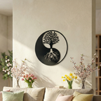 Yin Yang Hayat Ağacı Duvar Tablosu