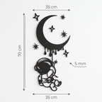 Astronot ve Eriyen Ay Duvar Tablosu ölçü bilgisi