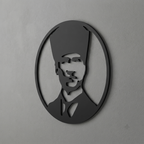 Kalpaklı Atatürk Portresi Duvar Tablosu detay