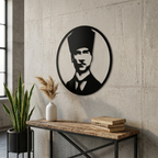 Kalpaklı Atatürk Portresi Duvar Tablosu ofis dekoru