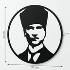 Kalpaklı Atatürk Portresi Duvar Tablosu ölçü bilgisi