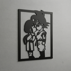 Anime Karakter Çift Duvar Tablosu detay