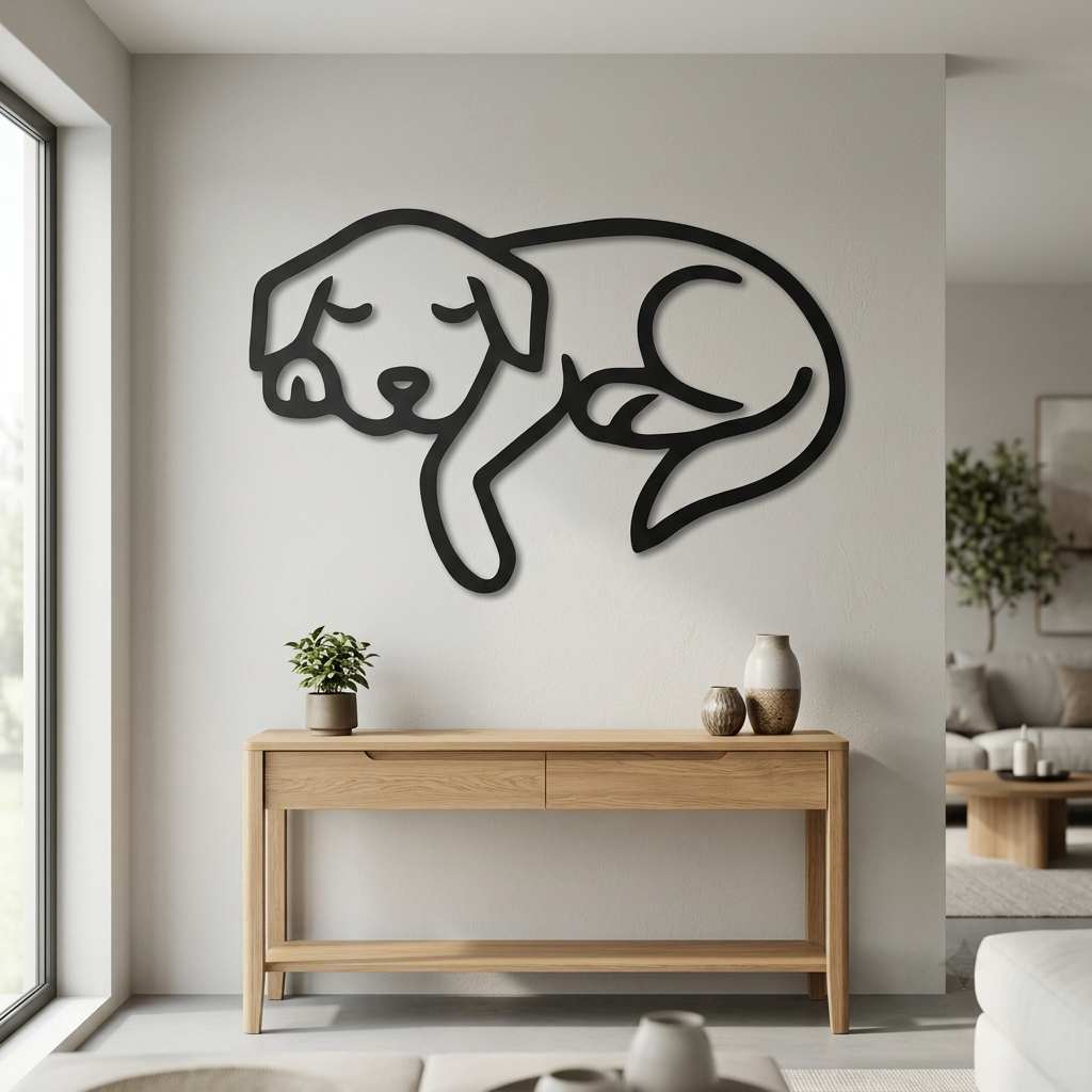 Uyuyan Köpek Duvar Tablosu yaşam alanı