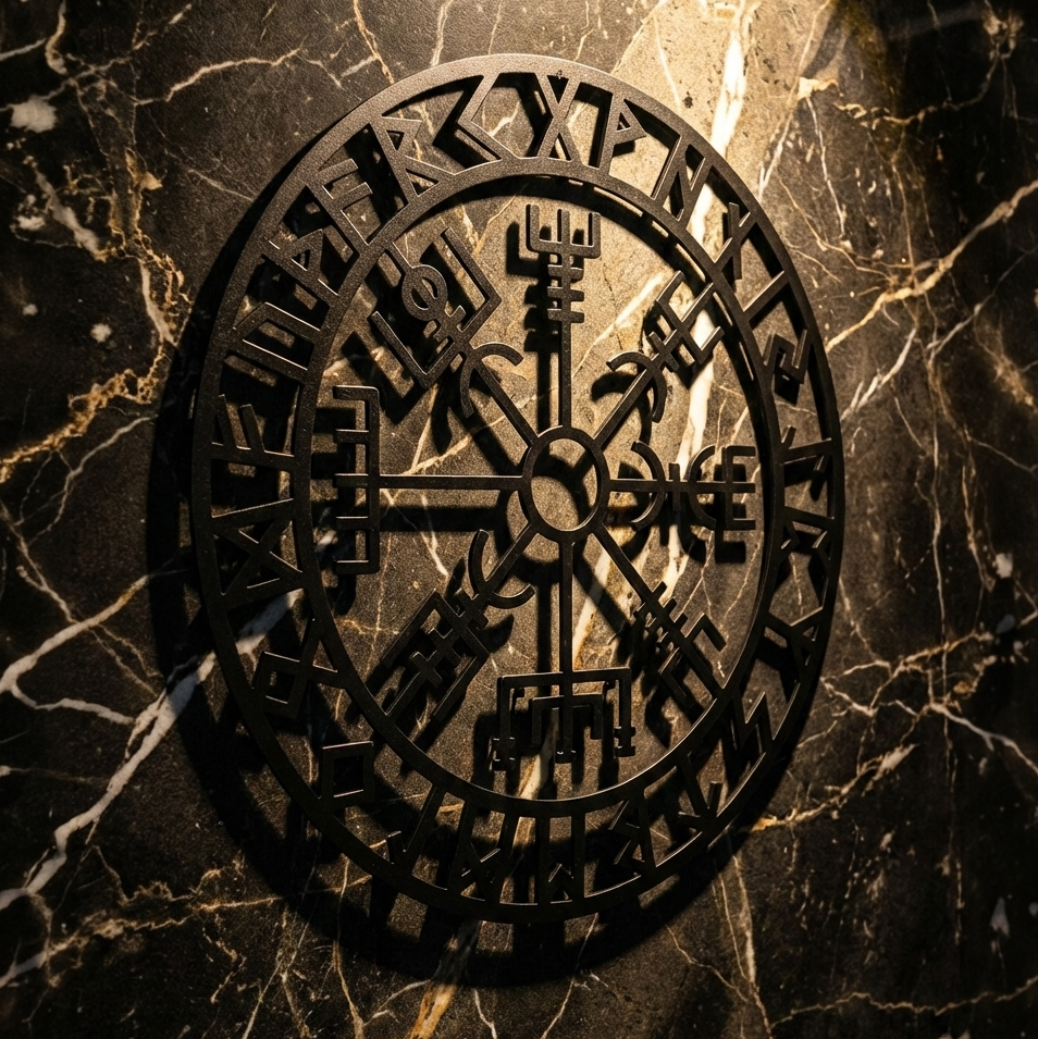 Viking Pusulası Dekoratif Duvar Tablosu