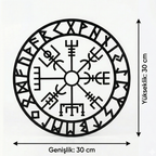 Viking Pusulası Dekoratif Duvar Tablosu