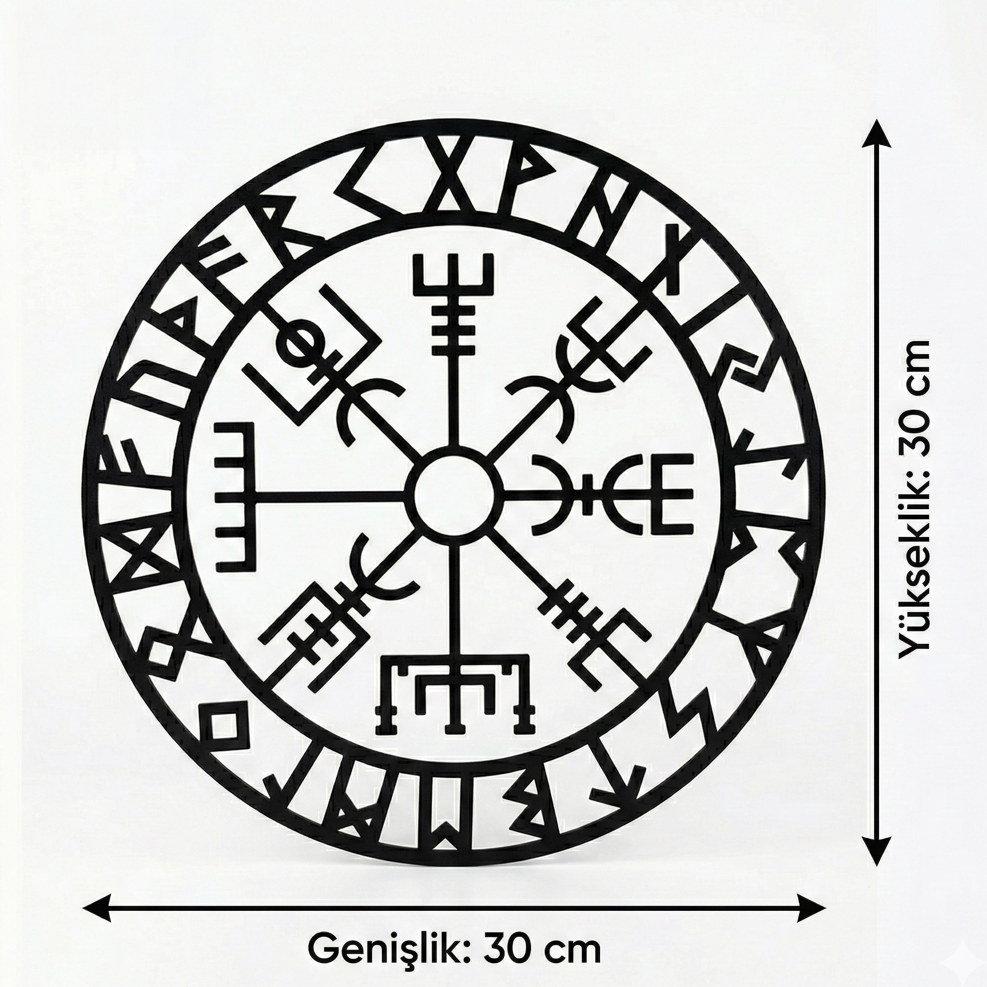 Viking Pusulası Dekoratif Duvar Tablosu