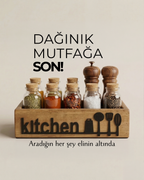 Ahşap Mutfak Organizeri - Kavanoz Standı